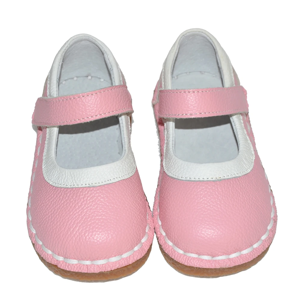 
 Ботинки из натуральной кожи для маленьких девочек, прочные Мягкие Туфли Мэри Джейн с острым носком, обувь для вечеринки  