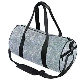 Блестящая блестящая спортивная сумка для спортзала, дорожная багажная сумка для мужчин и женщин