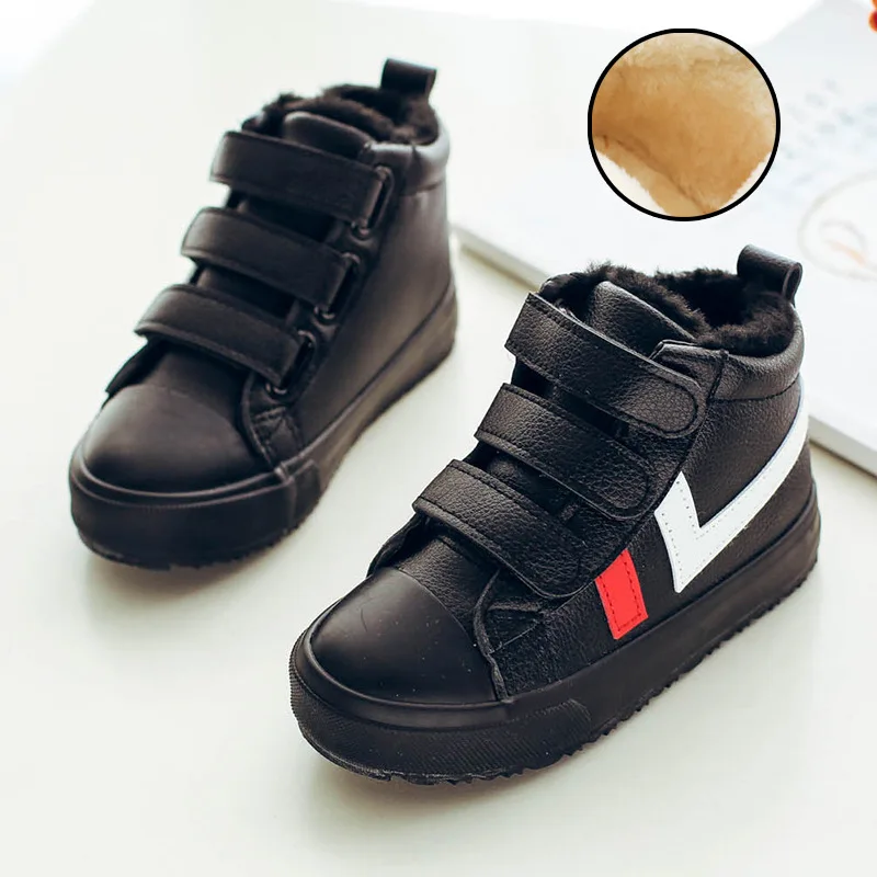 
Детские высокие ботинки из ПУ кожи KC8825, новый стиль, флисовые теплые ботинки для мальчиков, сделано в Китае 