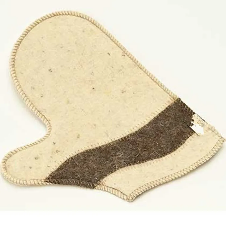 
Варежки для сауны из 100% шерсти и войлока, вышитая русская баньская перчатка 