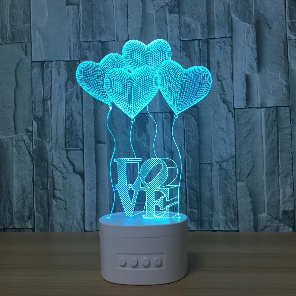 Zogift 2018 День Святого Валентина Лидер продаж украшения USB 3D ночь Солнечный свет с ABS базы, любовь 3D лампа