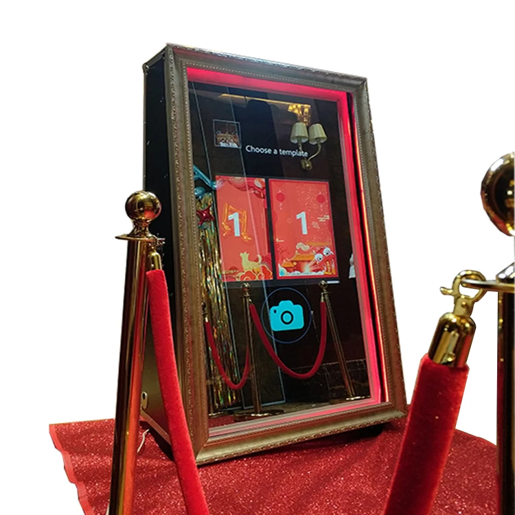 Интерактивный 55 дюймов Фотокабины Смарт Magic Touch экран зеркало Photo Booth для событий