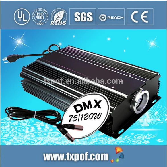 
 DMX 120 Вт светодиодный RGB оптоволоконный свет, оптоволоконный генератор с дистанционным управлением  