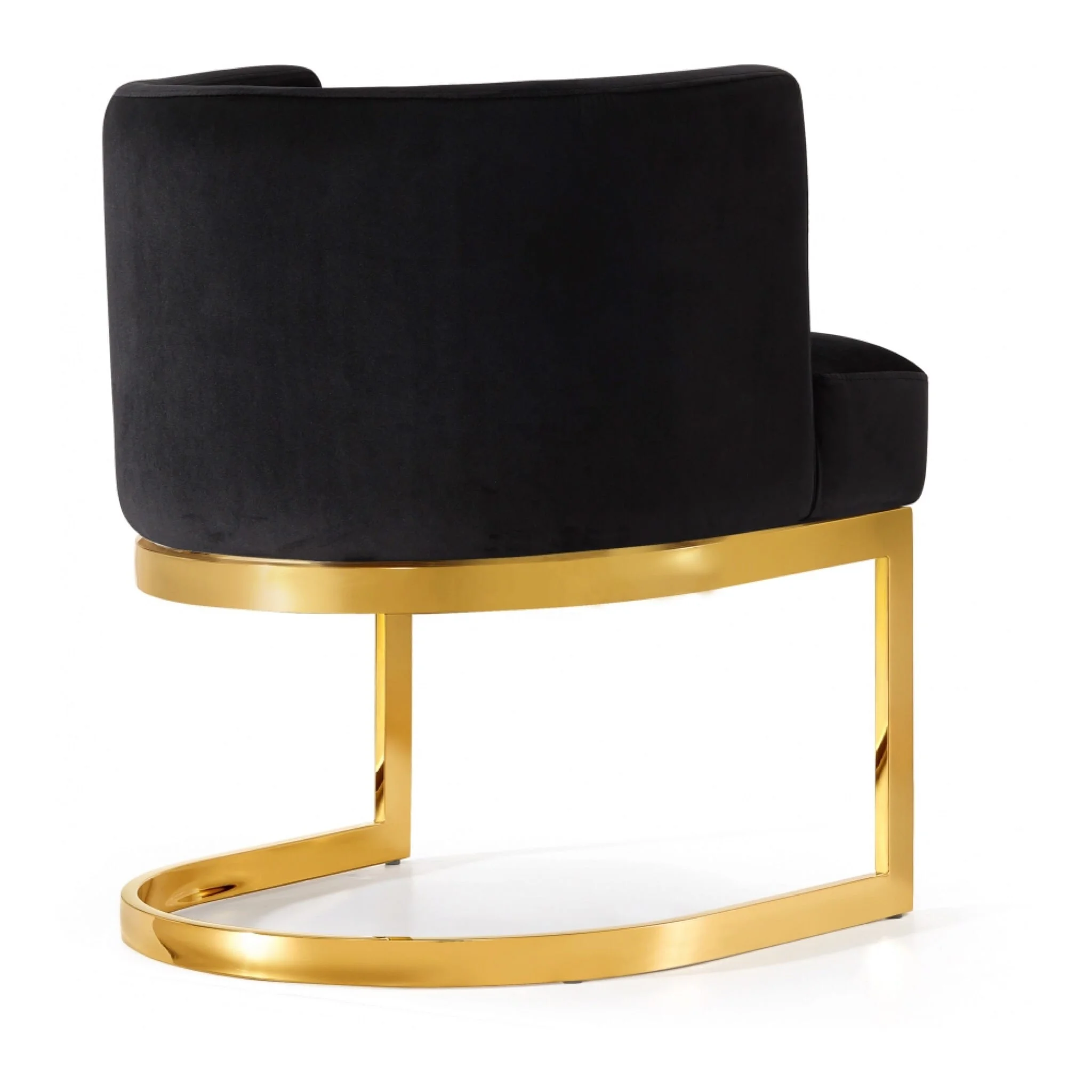 
 Современный обеденный стул из нержавеющей стали с мягким подлокотником в золотом цвете  