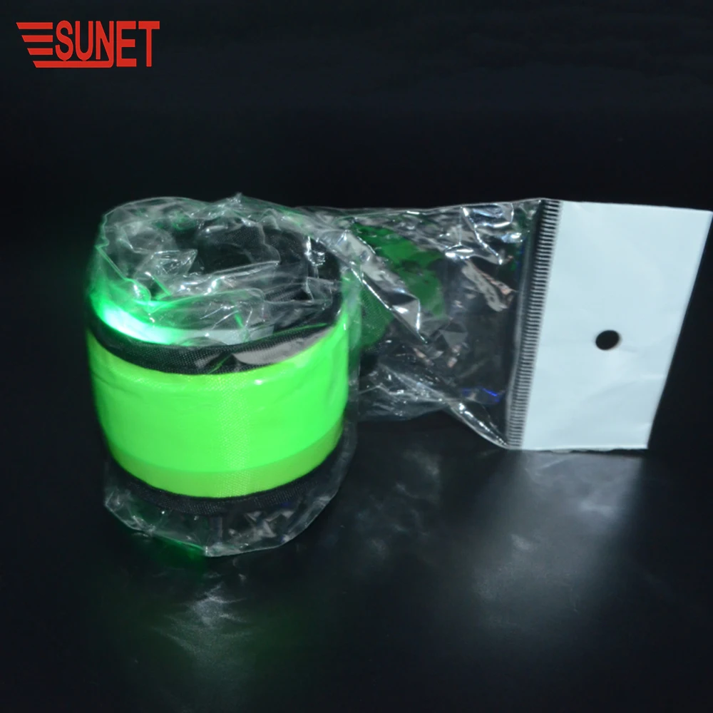 
2020 SUNJET светодиодная повязка на руку для бега на заказ, отражающая светодиодная повязка на руку для вечеринки 