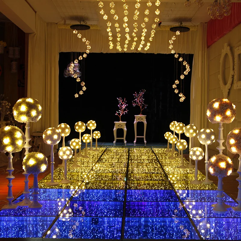 Светодиодное освещение блестящая танцевальная сцена для украшения свадебной