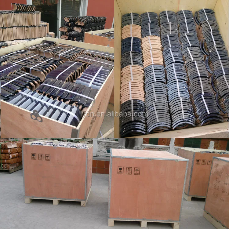 Blue roof tiles packing