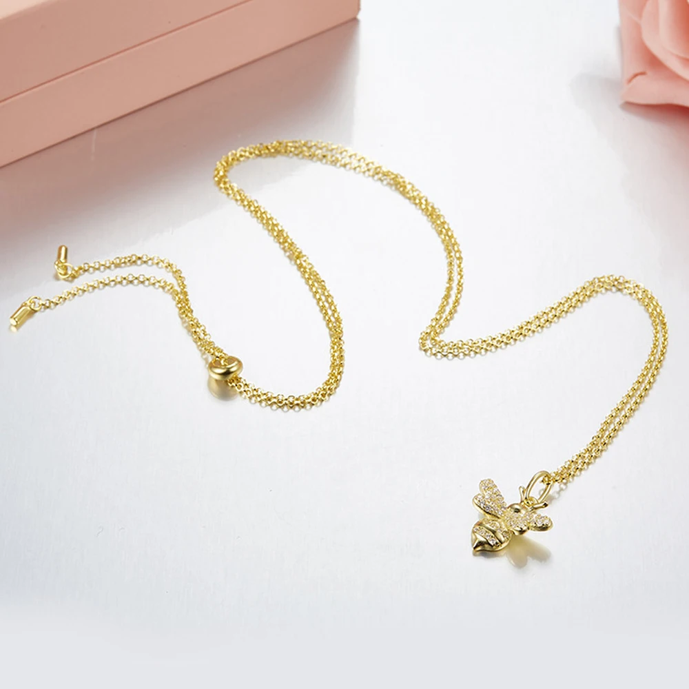 
 2018 модное красивое античное Латунное ожерелье с Пчелой для женщин ювелирные изделия  
