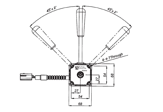 Универсальный ручной рычаг управления дроссельной заслонкой для экскаватора