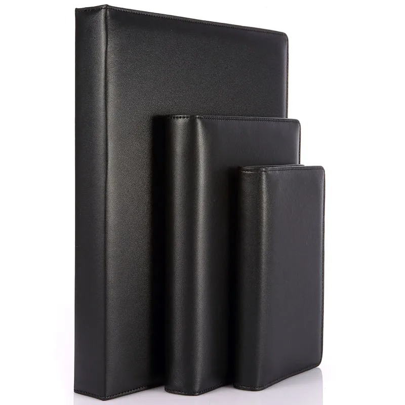 
 Красивый черный деловой блокнот из искусственной кожи размером А4 на заказ  
