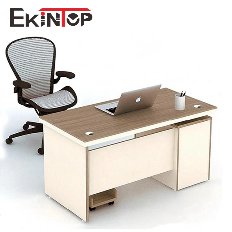 
1,4 м, деревянный компьютерный стол из МДФ, офисный стол для персонала с прикрепленным ящиком 