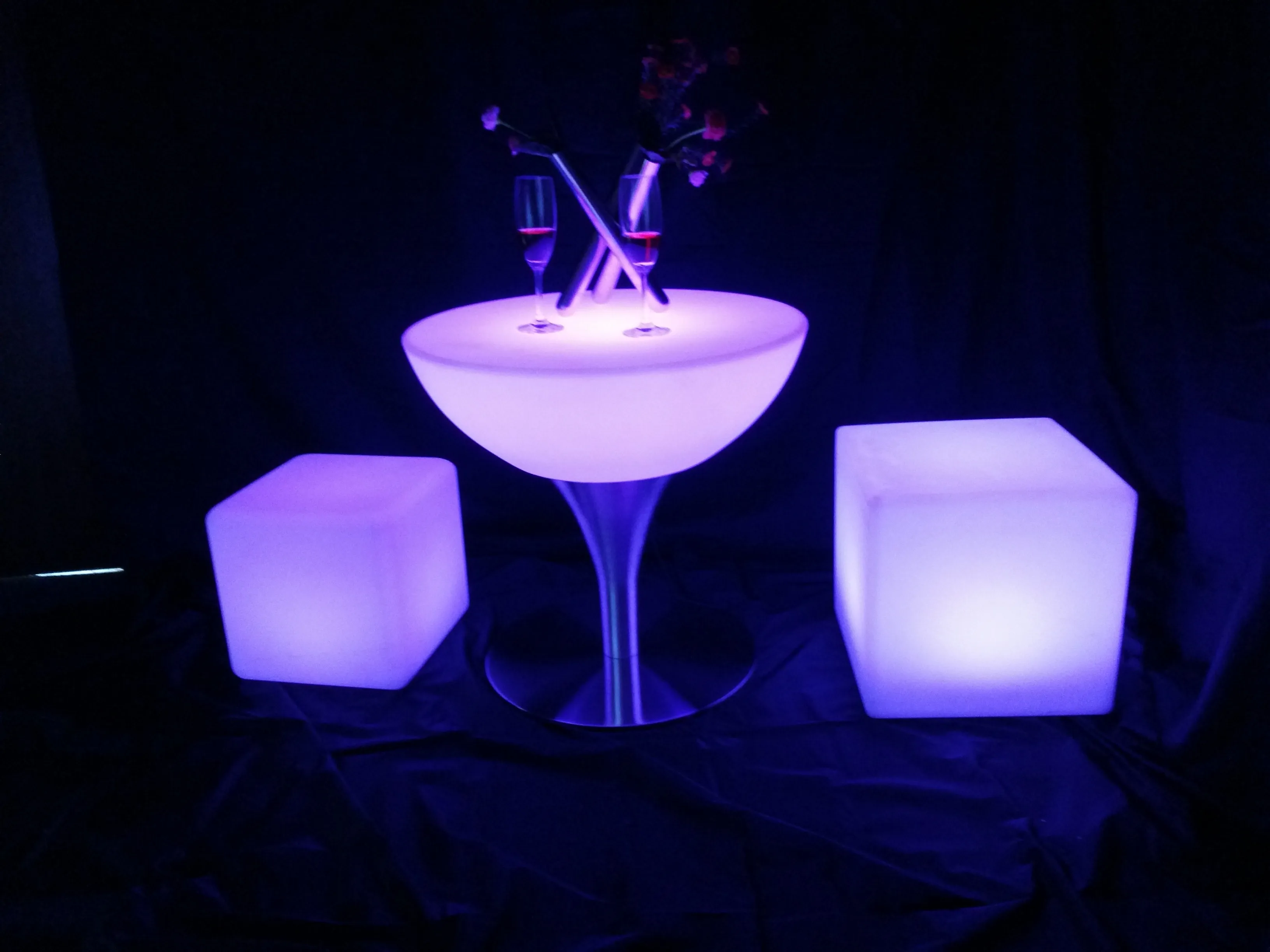 Полиэтиленовые стулья со светодиодной подсветкой, стул с подсветкой, пластиковые сиденья со светодиодной подсветкой