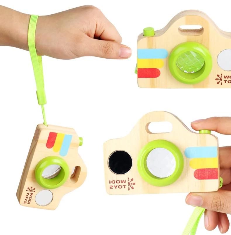 
Китайский завод, прямая оптовая продажа, новый дизайн, деревянная игрушка, деревянная мини-камера, игрушки разных цветов для детей 