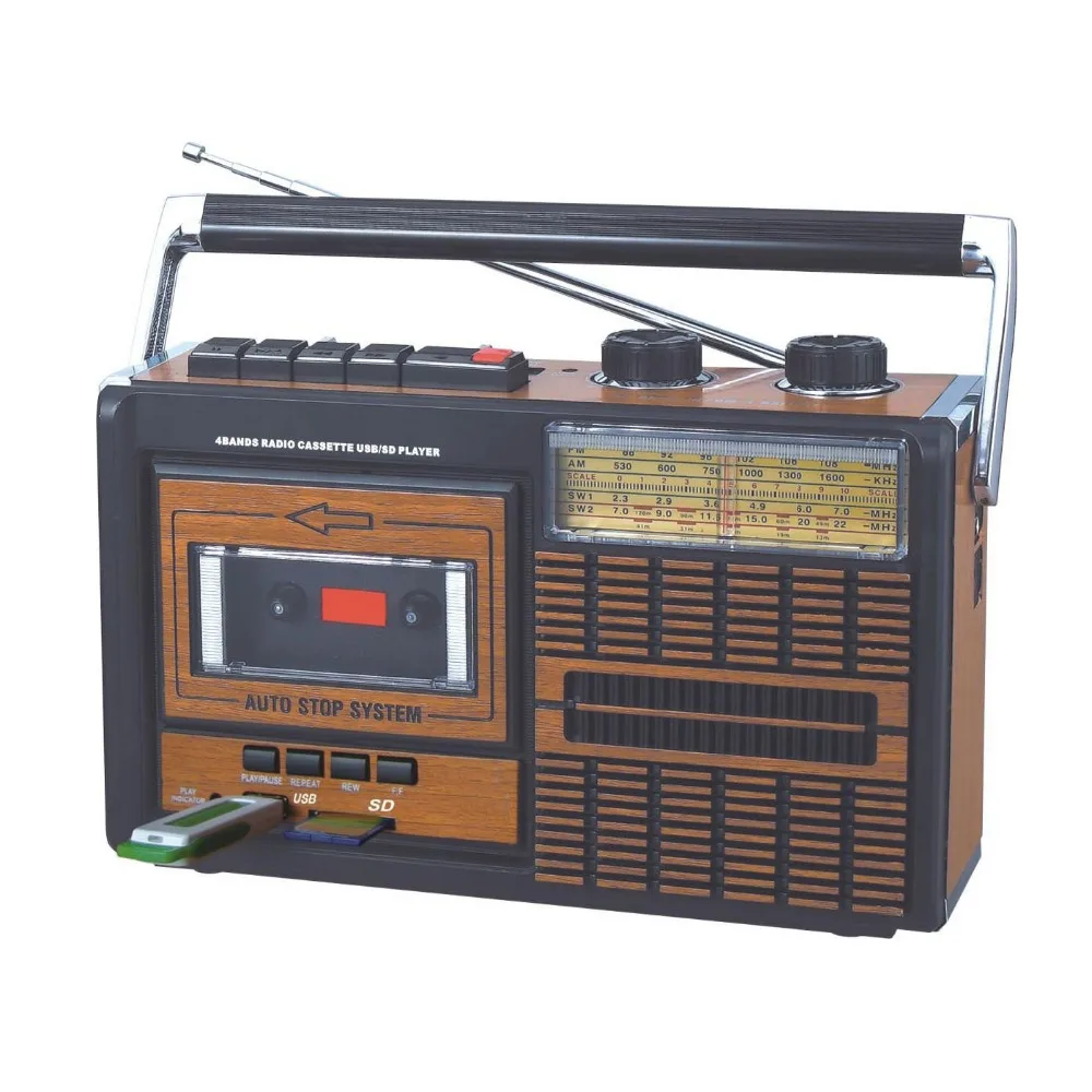 
FP-319U классический Кассетный AM FM-радио рекордер с MP3-плеером 