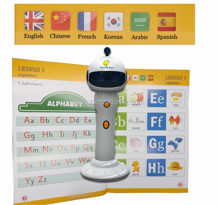 
 Дошкольное обучение для детей, Английский Китайский арабский французский корейский испанский язык, ручка для чтения, говорящая ручка с книгами  