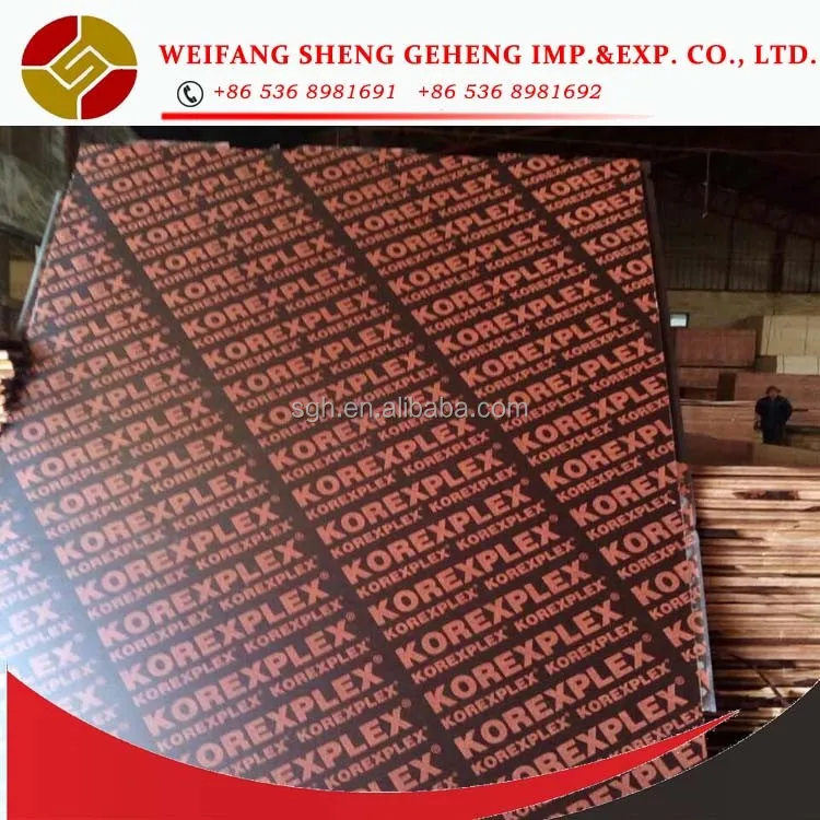 
 Высококачественная 18 мм черная/коричневая пленочная фанера для строительства из Linyi Китай  