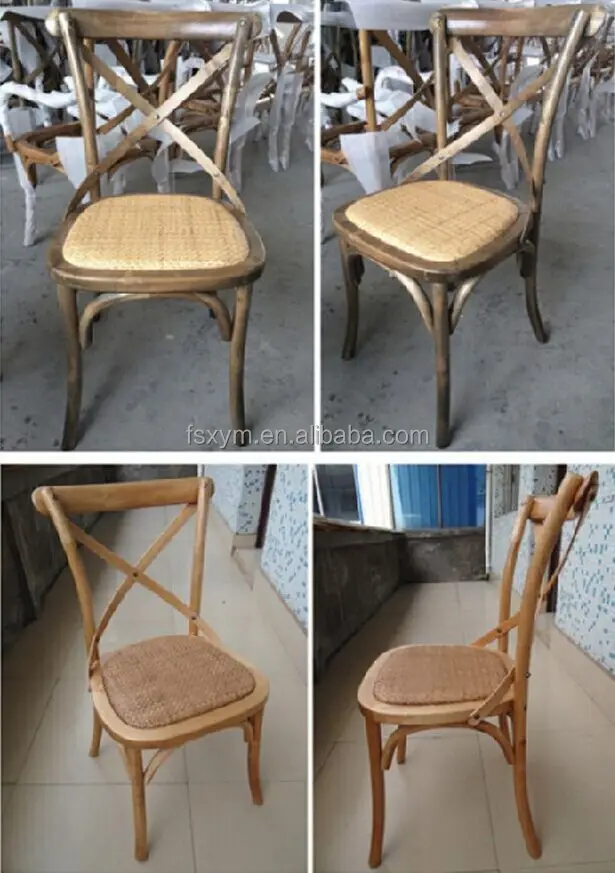 
Деревянный свадебный стул в французском стиле с перекрестной спинкой для продажи 