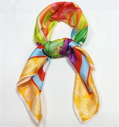 2021 высококачественные дизайнерские шелковые атласные шарфы с индивидуальным