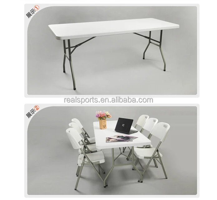 
 Экологичный материал из полиэтилена высокой плотности и стальной трубчатый каркас и складной стол да/складной стол для кемпинга  