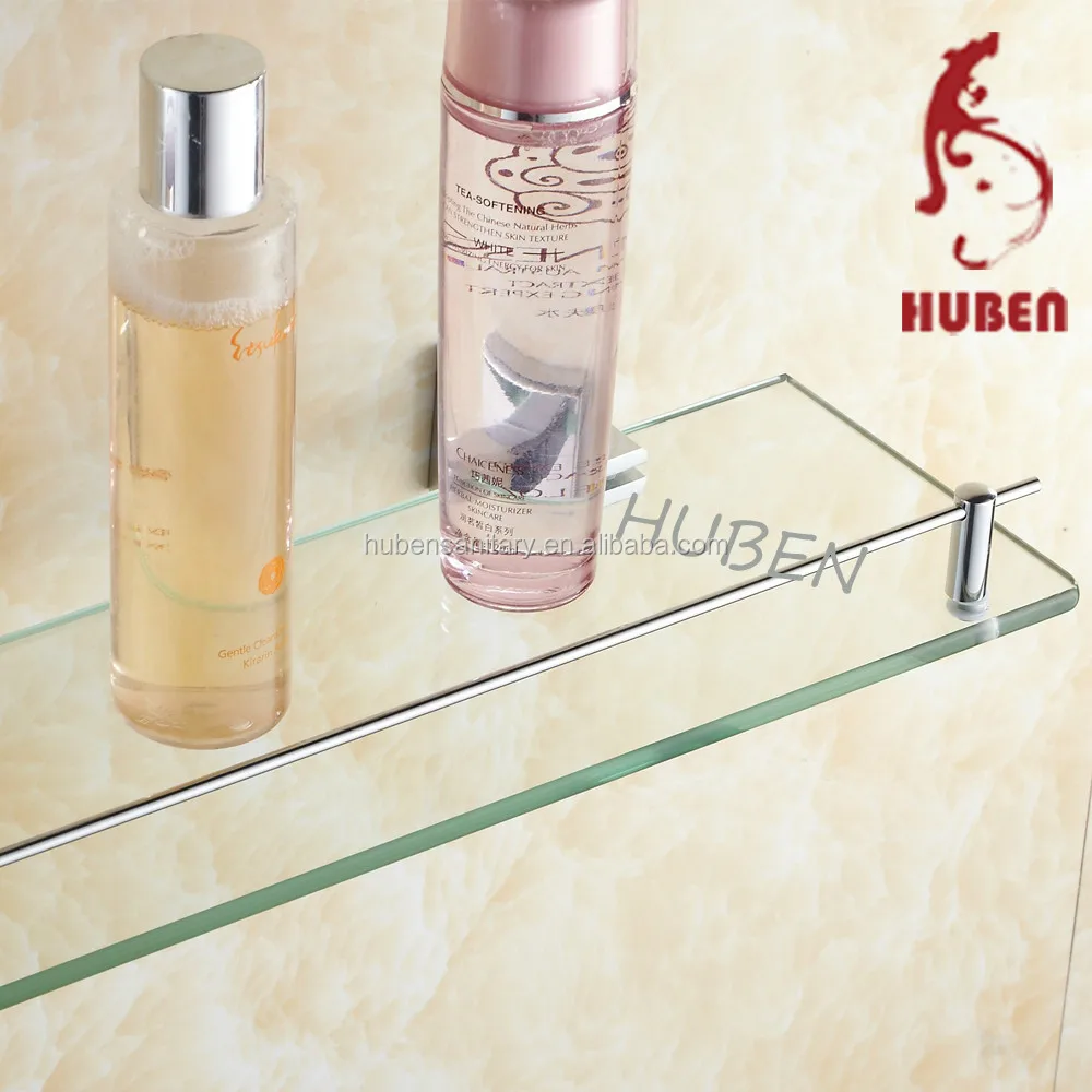 
Китайские фитинги для ванной комнаты, латунная одноуровневая стеклянная угловая полка для ванной комнаты 
