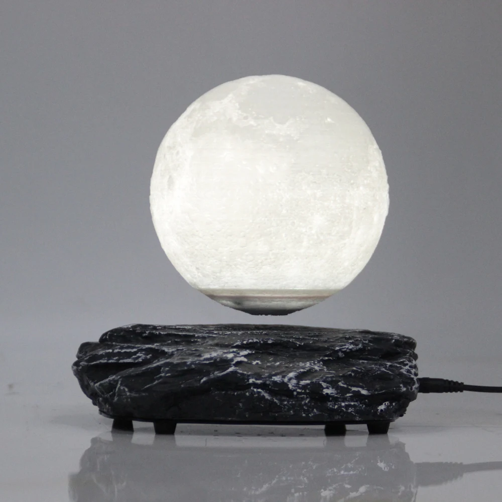 
HCNT левитации 3D печать лунного света метеорита база плавающей 6 дюймов беспроводной луна лампа 