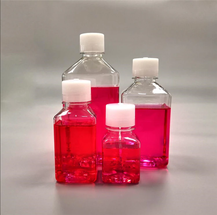 
Пустая лаборатория IBELONG, 125 мл, 250 мл, 500 мл, 1000 мл, квадратная прозрачная ПЭТ пластиковая бутылка для медиа, бутылка для сыворотки крови 