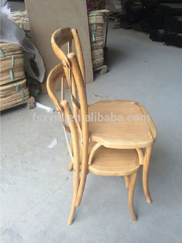 
Деревянный свадебный стул в французском стиле с перекрестной спинкой для продажи 