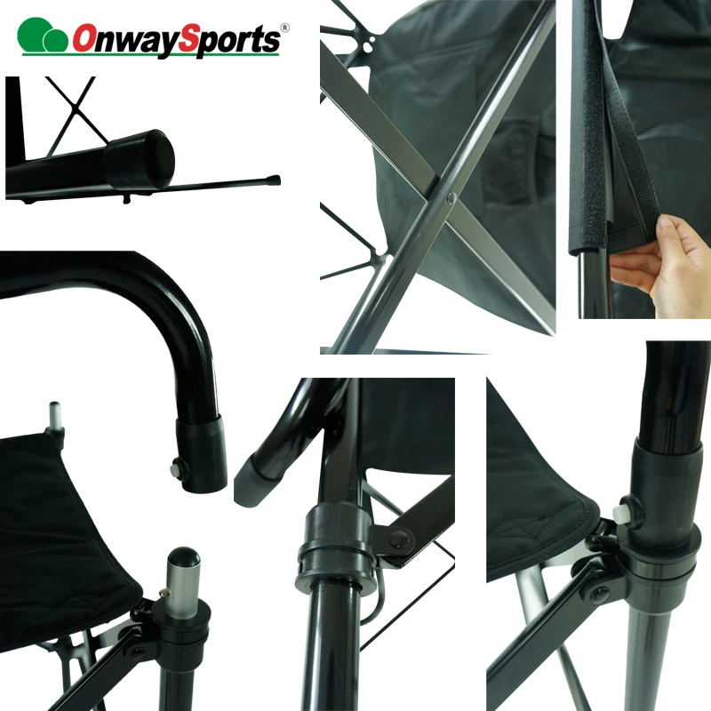 OW-63TBK алюминиевое Высокое складной телескопической макияж стул с подставкой для ног