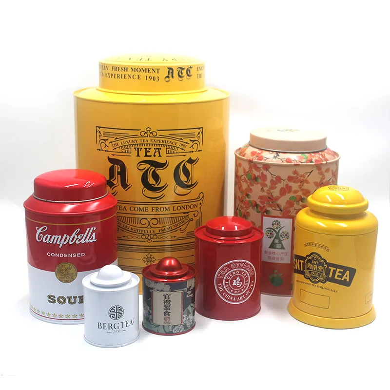 Роскошный чайный контейнер, Различные подарочные чайные коробки, металлические чайные банки
