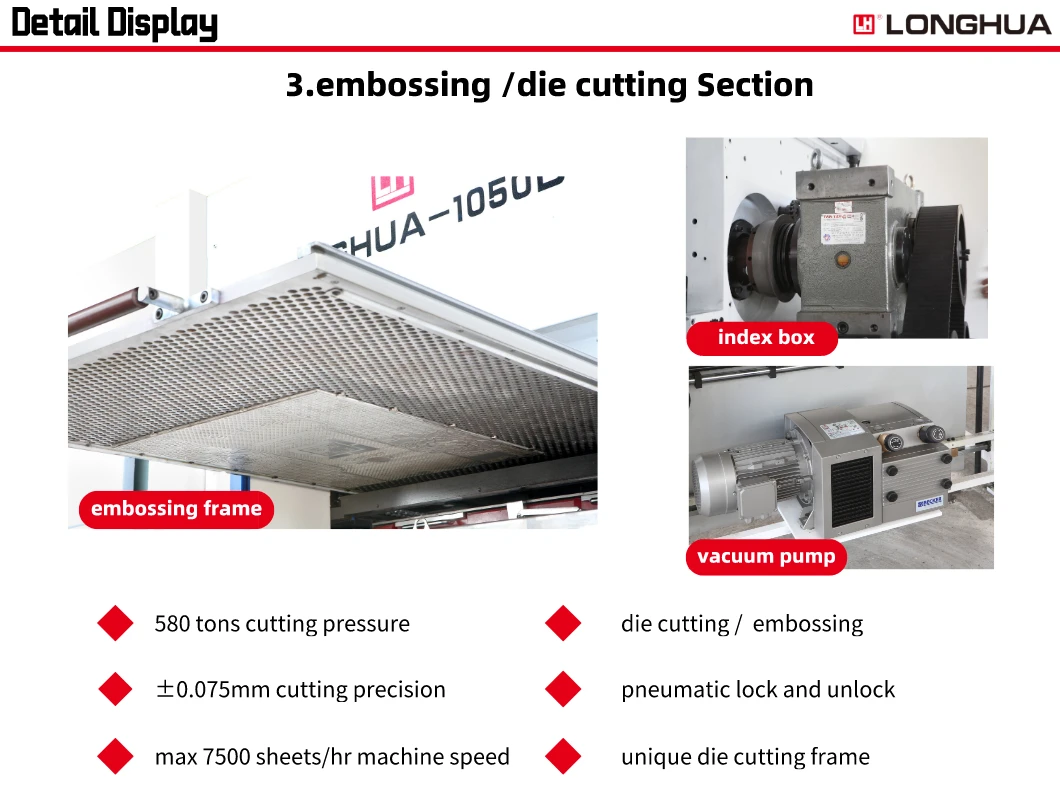 embossing section