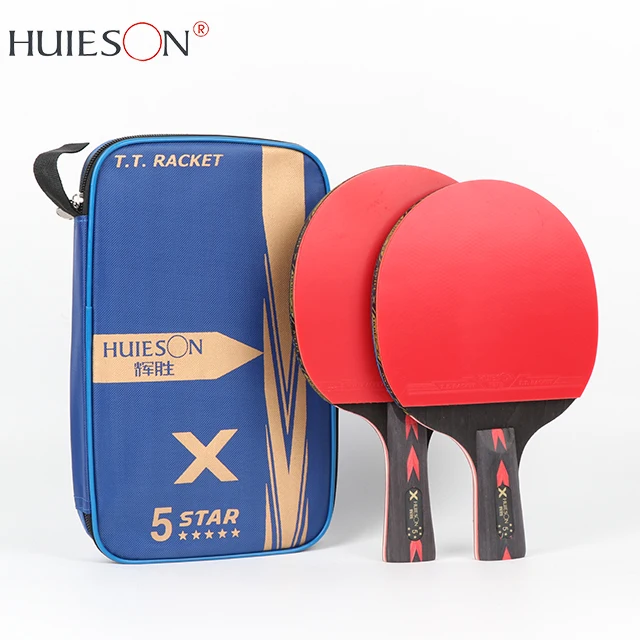 
HUIESON OEM с логотипом на заказ, профессиональное лезвие, 5 звезд, пинг-понг, ракетка для настольного тенниса 