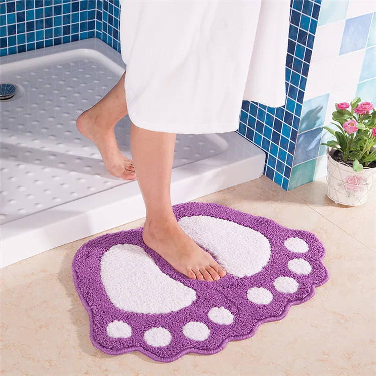 Нескользящий напольный коврик для ног, коврик для туалета, водный абсорбирующий нескользящий напольный коврик