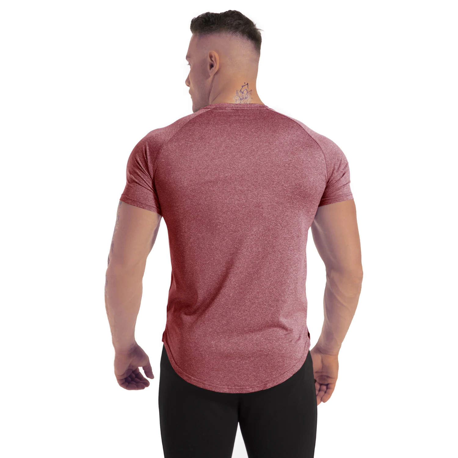 2021 Новое поступление одноцветные мужские облегающие повседневные сублимационные футболки