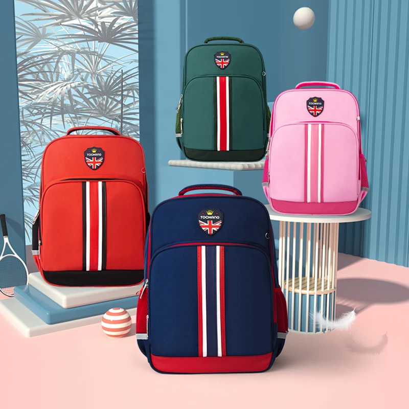 
Новый британский стиль сумка для учеников начальной школы Модный водонепроницаемый рюкзак для девочек и мальчиков 