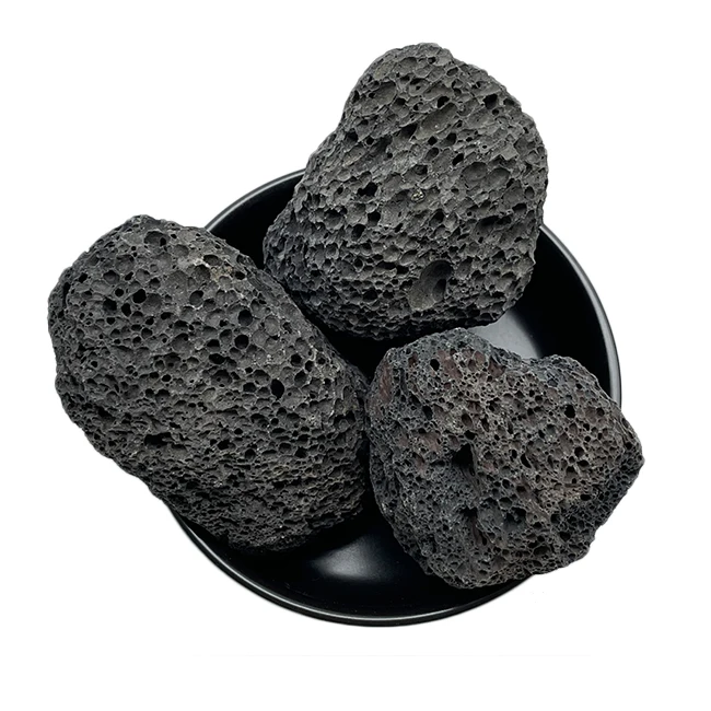 Твердый красный черный гриль, вулканический камень для барбекю, Базальтовый Камень, мяч для приготовления пищи и еды, б/у камень 3-5 см