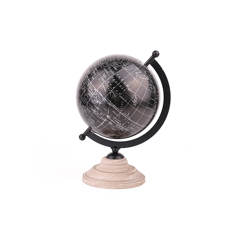 
 K & B Современный стиль на заказ черный Домашний Декоративный Рождественский подарок пластиковый настольный стол мир Земли Глобус  