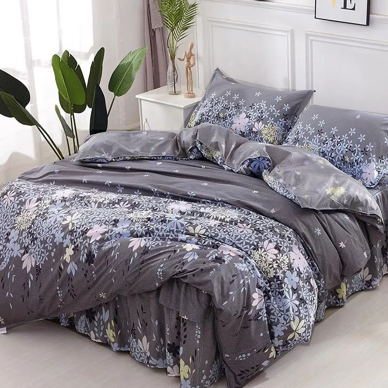 Bedding set New Arrival Bed Sheets Bed Textile Bedding Coverlet Flat Sheet Flower Bed Cover Soft Warm Bedsheets