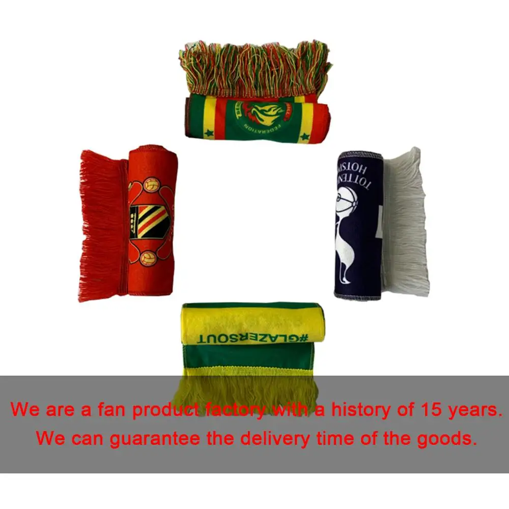 
Индивидуальный дизайн, вязаный полиэфир, бельгийский футбольный шарф, шарф с цифровой печатью для фанатов 15*135 см 