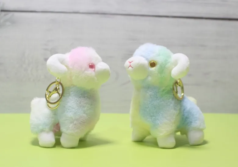 sheep plush toy keychain Cute soft Stuffed Animal Toys alpaca key chains bag pendant sheep toy decoration Plushie sheep keychain