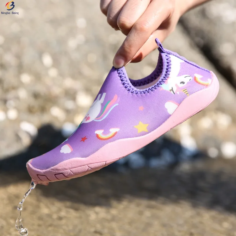 Оптовая продажа, детская обувь для подводного плавания, обувь для дайвинга босиком, Детская Водная обувь на мягкой подошве
