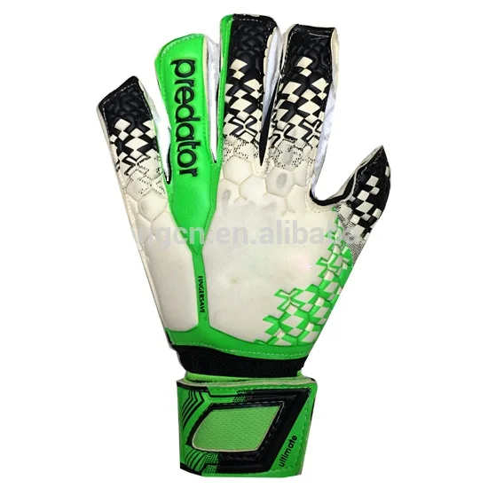 
Индивидуальные профессиональные футбольные перчатки вратаря, немецкие латексные перчатки с держателем для пальцев 