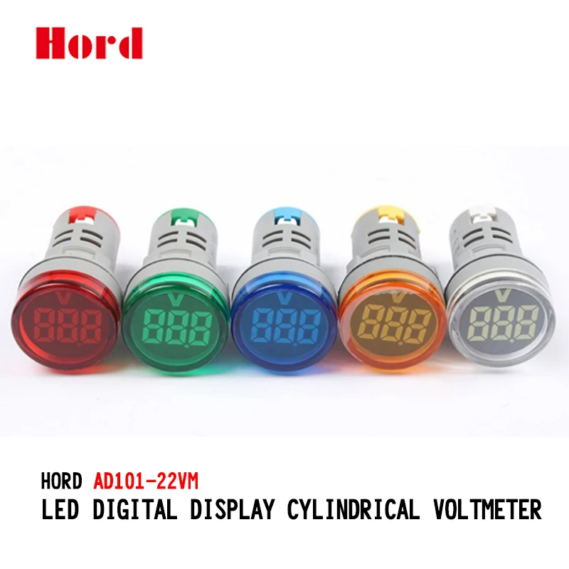 
Hord High Brightness LED Digital Display Cylindrical AC Voltmeter AD101-22VM 