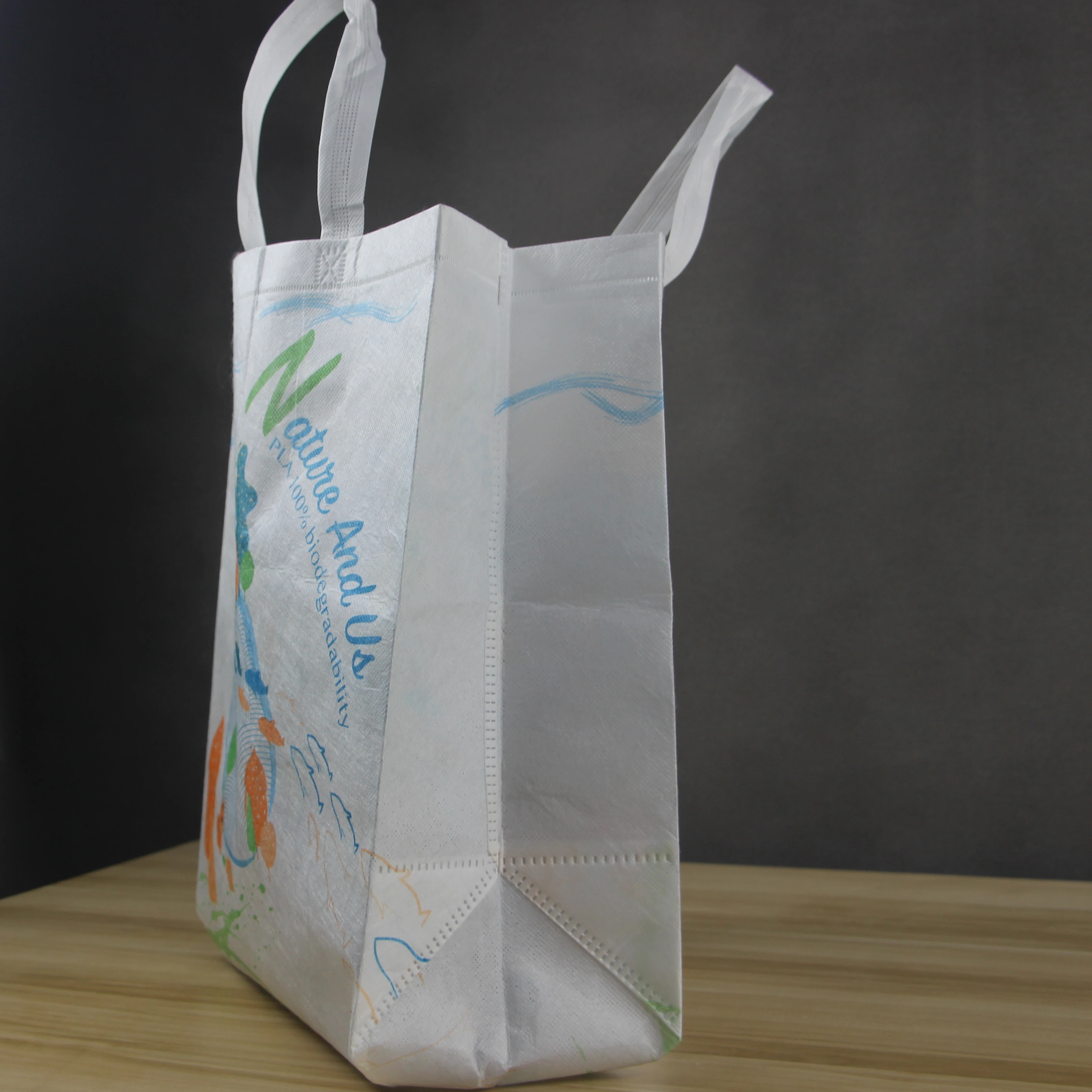 
2021 биоразлагаемый нетканый материал пла экологически чистые биоразлагаемые сумки пла 