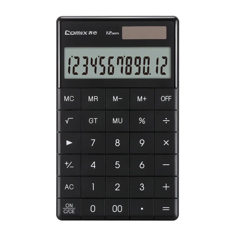
 Отличное качество, низкая цена, офисный калькулятор, подарок, калькулятор, сверхтонкий, двойной, мощность 12 цифр, большой ЖК-дисплей, калькулятор  