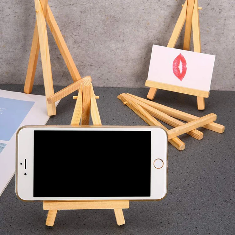 Маленький треугольный деревянный Настольный мольберт по заводской цене для покраски телефона