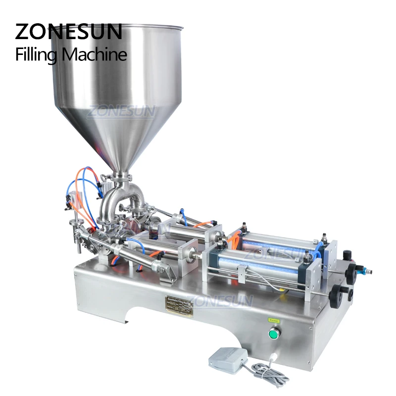 ZONESUN ZS-GY2 аппарат для наполнения салатами, пищевыми полуавтоматическими стеклянными косметическими бутылками, соком, маленьким поршнем, аппаратом для наполнения жидкой пастой