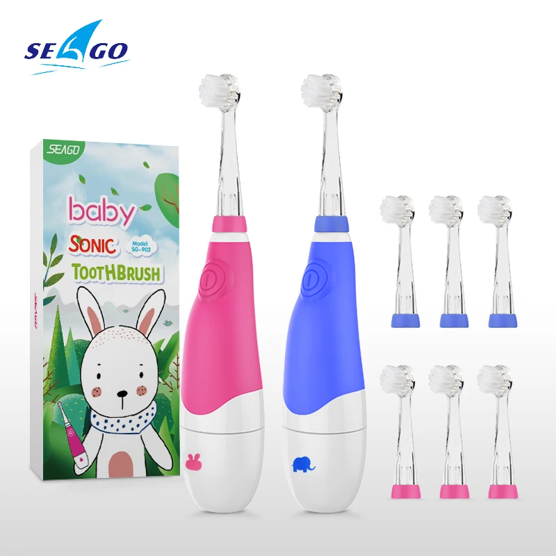 
 Seago SG-902 электрическая детская зубная щетка со светодиодной подсветкой  