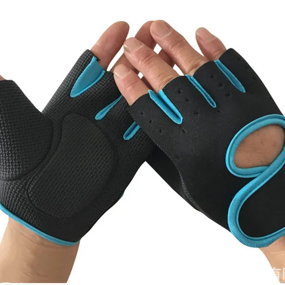 
 Высококачественные Нескользящие перчатки на полпальца для фитнеса и тяжелой атлетики для защиты ладони  