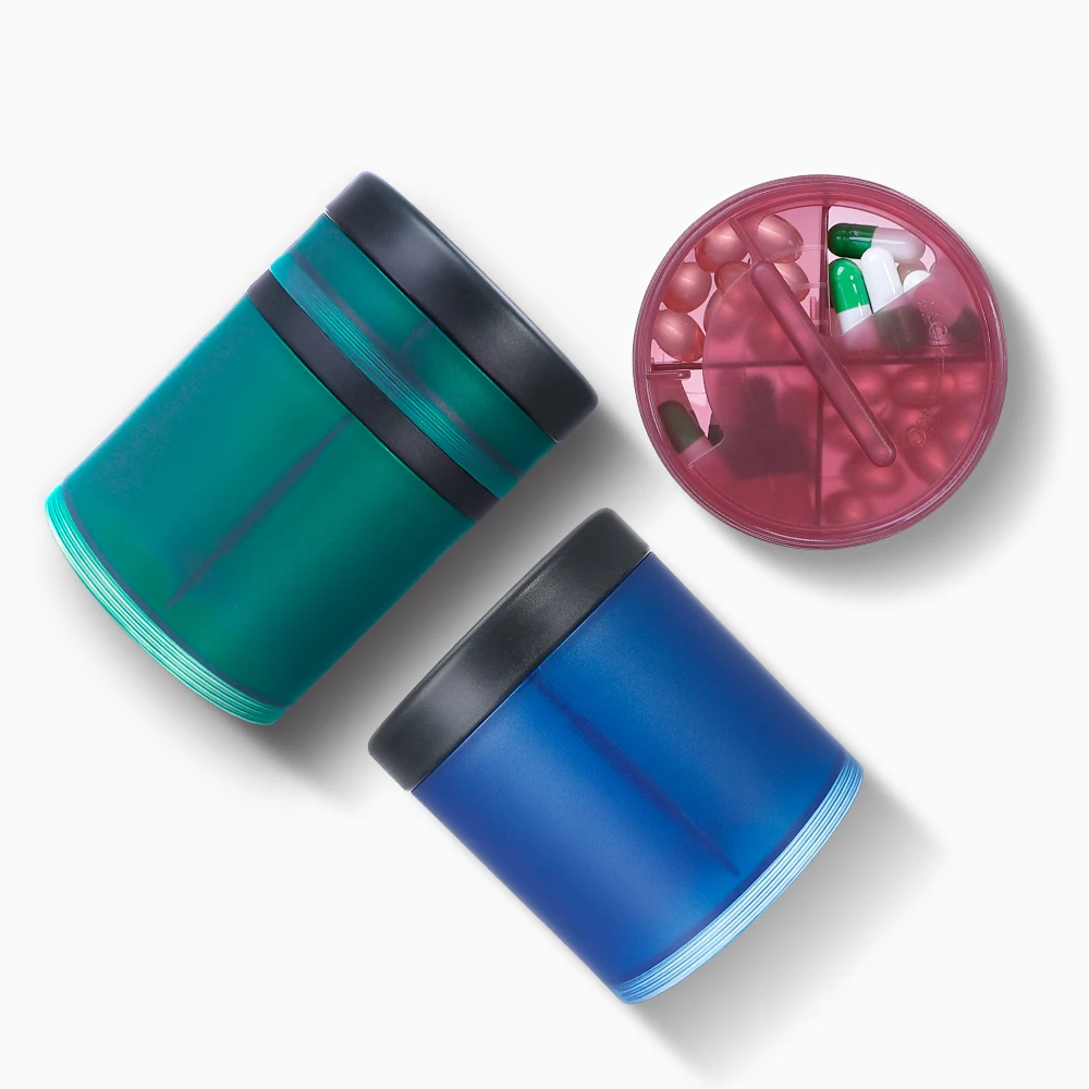 
Медицины отсек оптом планшет на заказ на всю неделю диспенсер для изготовления круглых пластиковых 7 дней на Органайзер Смарт таблетки коробка 