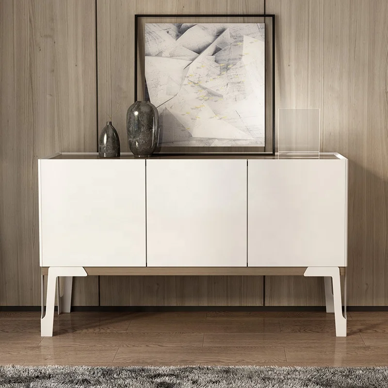 
 Белый современный кухонный буфетный пол, деревянный шкаф, буфет, шкаф для хранения с 3 дверцами, мебель для прихожей, буфет  